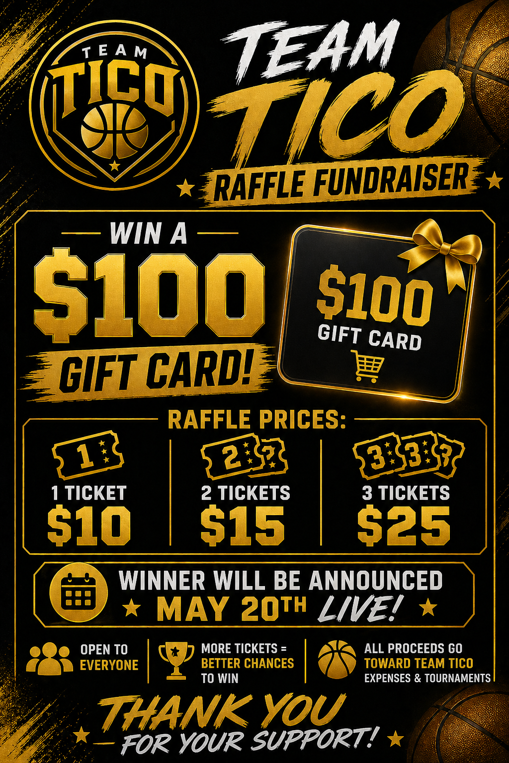 Win $100 Raffle for $10!